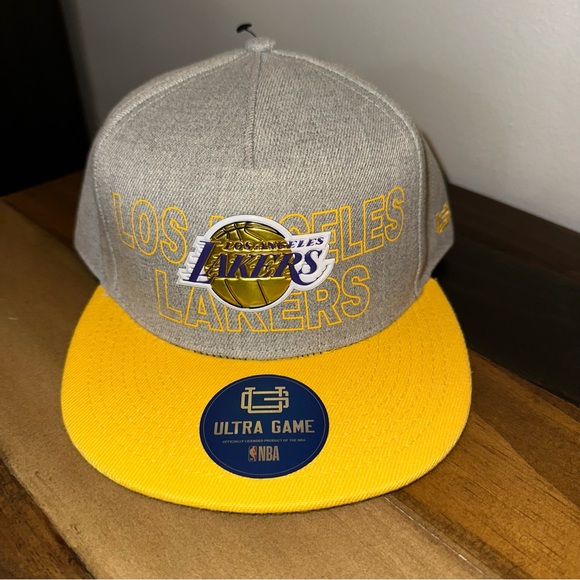 Ultra Game Los Angeles Lakers Gray and Yellow Cap - Picture 1 of 7